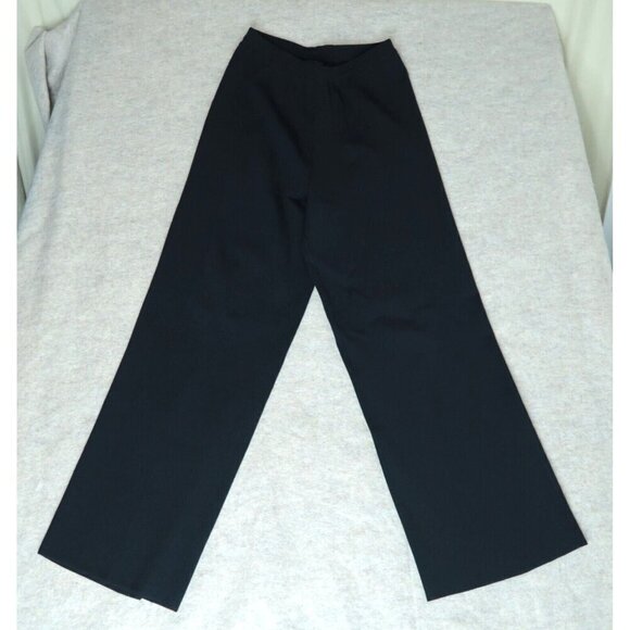 Grace Dane Lewis Pants - Grace Dane Lewis Pull On Knitted Pants Black Ribbed Wide Leg Women's Large 28x29